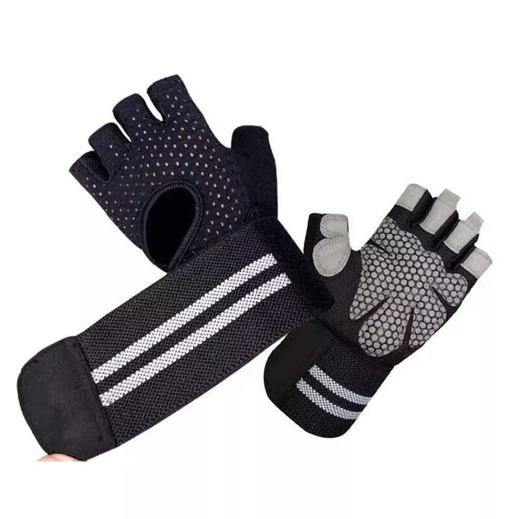 Weight Lifting Gym Workout Gloves Professional Wrist Weight Wrap Non-Slip Grips