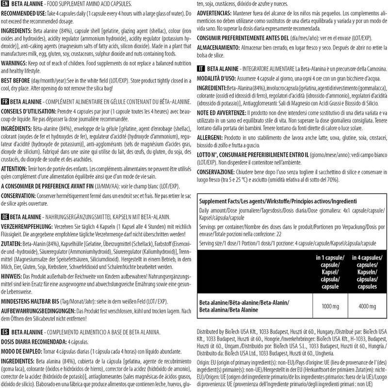 BioTechUSA Beta Alanine - 90 Caps