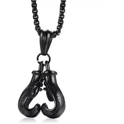 Pair Boxing Gloves Pendant Necklace Jewellery with Chain