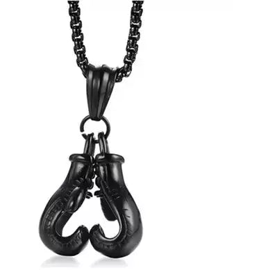 Pair Boxing Gloves Pendant Necklace Jewellery with Chain