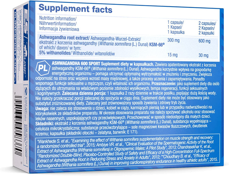 Olimp Sport Nutrition Ashwagandha 600 Sport