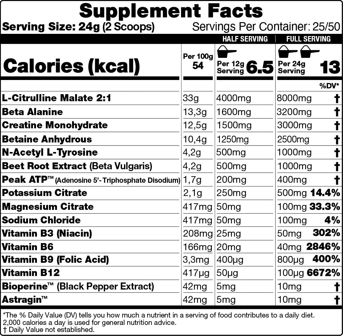 10X Athletic Pump Pre-workout