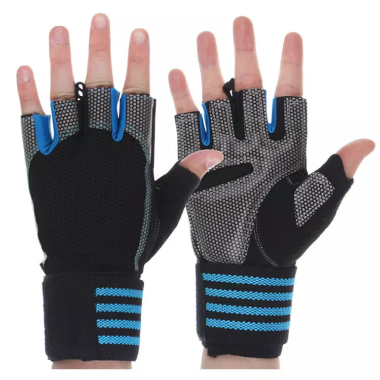 Weight Lifting Gym Workout Gloves Professional Wrist Weight Wrap Non-Slip Grips